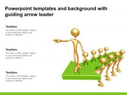Powerpoint templates and background with guiding arrow leader