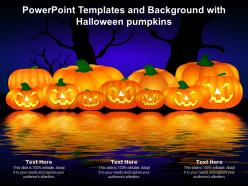 Powerpoint templates and background with halloween pumpkins