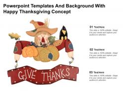 Powerpoint templates and background with happy thanksgiving concept