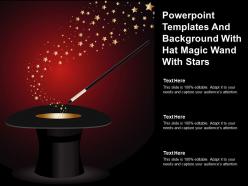 Powerpoint templates and background with hat magic wand with stars
