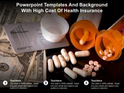 Powerpoint templates and background with high cost of health insurance