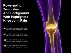 Powerpoint Templates And Background With Highlighted Knee Joint Pain