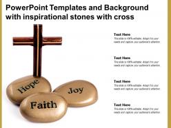 Powerpoint templates and background with inspirational stones with cross