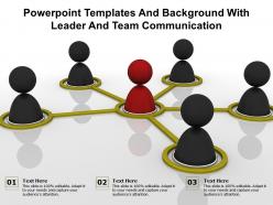 Powerpoint templates and background with leader and team communication