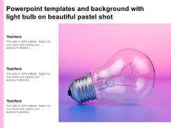 Powerpoint templates and background with light bulb on beautiful pastel shot