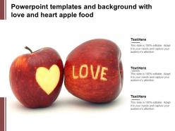 Powerpoint templates and background with love and heart apple food