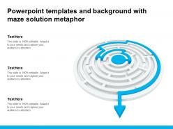 Powerpoint templates and background with maze solution metaphor