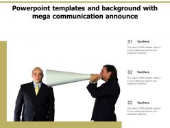Powerpoint templates and background with mega communication announce