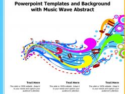 Powerpoint templates and background with music wave abstract