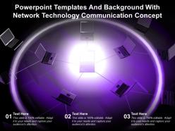 Powerpoint templates and background with network technology communication concept