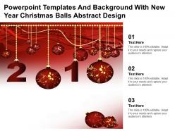 Powerpoint templates and background with new year christmas balls abstract design