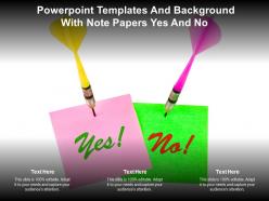 Powerpoint Templates And Background With Note Papers Yes And No