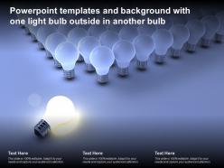 Powerpoint templates and background with one light bulb outside in another bulb