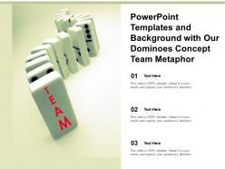 Powerpoint templates and background with our dominoes concept team metaphor