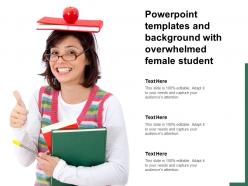 Powerpoint templates and background with overwhelmed female student