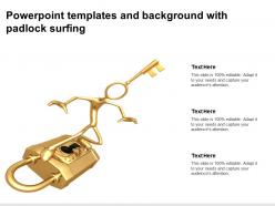 Powerpoint templates and background with padlock surfing