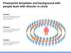 Powerpoint templates and background with people team with director in circle