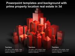 Powerpoint templates and background with prime property location real estate in 3d