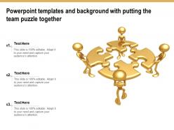 Powerpoint templates and background with putting the team puzzle together
