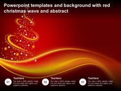 Powerpoint templates and background with red christmas wave and abstract