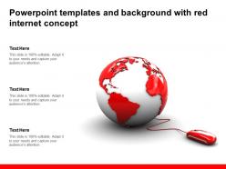 Powerpoint templates and background with red internet concept