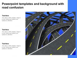 Powerpoint templates and background with road confusion