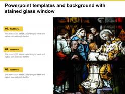 Powerpoint templates and background with stained glass window