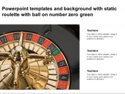 Powerpoint templates and background with static roulette with ball on number zero green