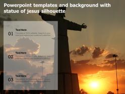 Powerpoint templates and background with statue of jesus silhouette