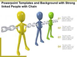 Powerpoint templates and background with strong linked people with chain