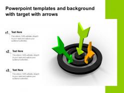 Powerpoint templates and background with target with arrows