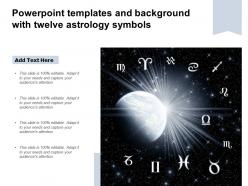 Powerpoint templates and background with twelve astrology symbols