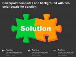 Powerpoint templates and background with two color puzzle for solution
