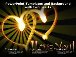 Powerpoint templates and background with two hearts