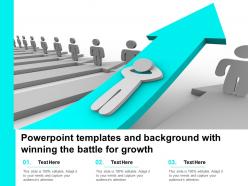Powerpoint templates and background with winning the battle for growth