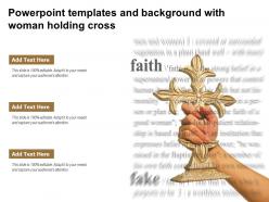Powerpoint templates and background with woman holding cross