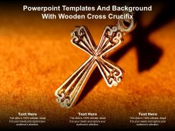 Powerpoint templates and background with wooden cross crucifix