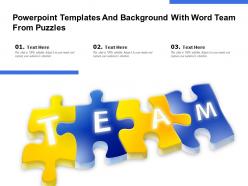 Powerpoint templates and background with word team from puzzles