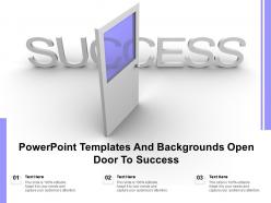 Powerpoint templates and backgrounds open door to success