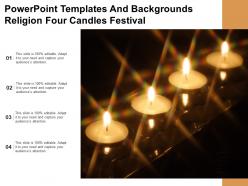 Powerpoint templates and backgrounds religion four candles festival