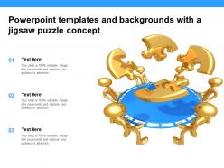 Powerpoint templates and backgrounds with a jigsaw puzzle concept