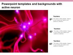Powerpoint templates and backgrounds with active neuron