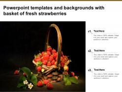 Powerpoint templates and backgrounds with basket of fresh strawberries
