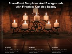 Powerpoint templates and backgrounds with fireplace candles beauty
