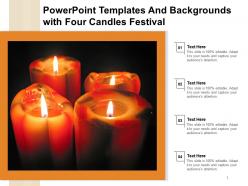 Powerpoint templates and backgrounds with four candles festival