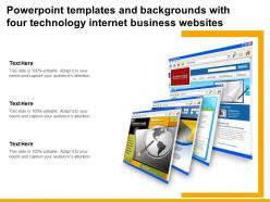 Powerpoint templates and backgrounds with four technology internet business websites
