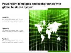 Powerpoint templates and backgrounds with global business system