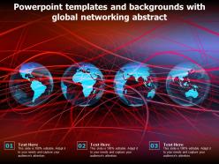 Powerpoint templates and backgrounds with global networking abstract