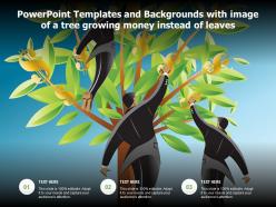 Powerpoint templates and backgrounds with image of a tree growing money instead of leaves