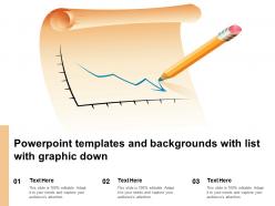 Powerpoint templates and backgrounds with list with graphic down